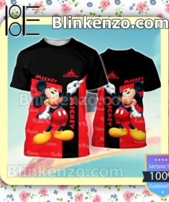 Mickey Disney Black And Red Women Tank Top Pant Set a