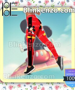 Mickey Disney Black And Red Women Tank Top Pant Set c