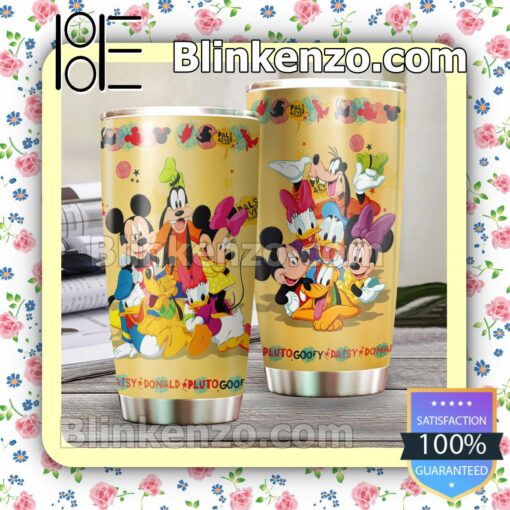 Mickey Minnie Pluto Goofy Daisy Donald Travel Mug