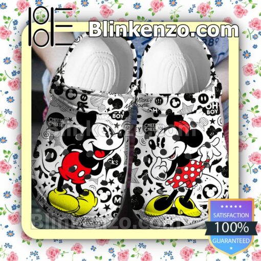Mickey Mouse And Minnie Mouse Cheese Halloween Clogs