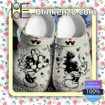 Mickey Mouse And Minnie Mouse Kiss Vintage Halloween Clogs