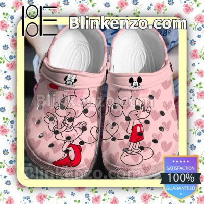 Mickey Mouse And Minnie Mouse Pink Halloween Clogs