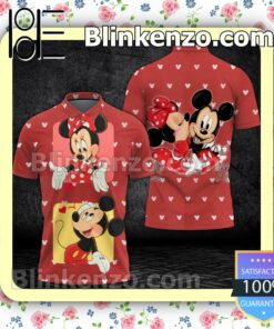 Mickey Mouse And Minnie Mouse Red Women Tank Top Pant Set b