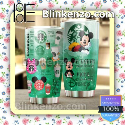 Mickey Mouse And Starbucks Coffee Travel Mug