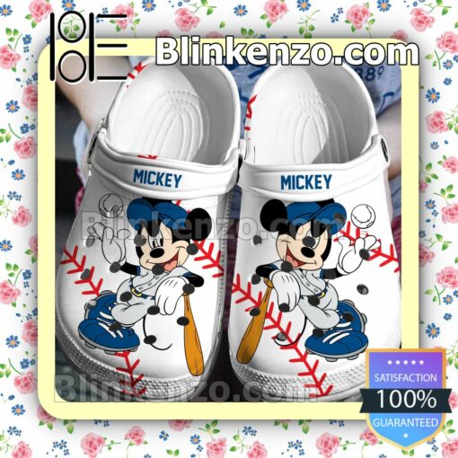 Mickey Mouse Baseball Player Halloween Clogs