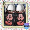 Mickey Mouse Black Red Glitter Halloween Clogs
