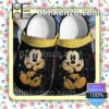 Mickey Mouse Black Yellow Glitter Halloween Clogs