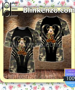 Mickey Mouse Camo Heart Women Tank Top Pant Set c