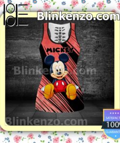 Mickey Mouse Diagonal Line Women Tank Top Pant Set b