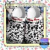 Mickey Mouse Face Style Black White Halloween Clogs