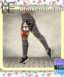 Mickey Mouse Horizontal Line Grey Women Tank Top Pant Set c