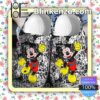 Mickey Mouse Letters Background Halloween Clogs
