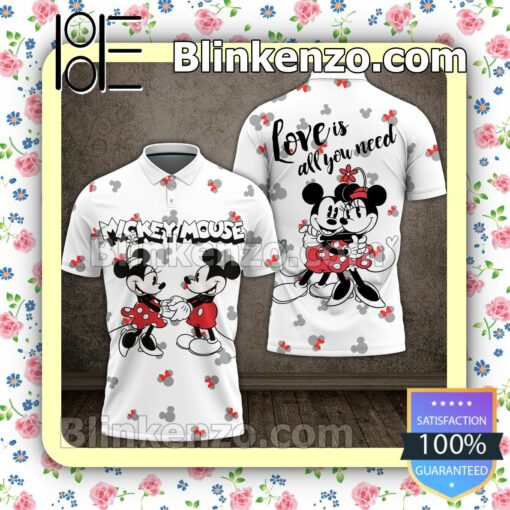 Mickey Mouse Love Is All You Need Women Tank Top Pant Set b