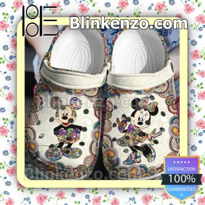 Mickey Mouse Paisley Pattern Halloween Clogs