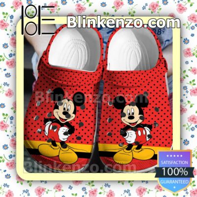 Mickey Mouse Red Polka Dots Halloween Clogs