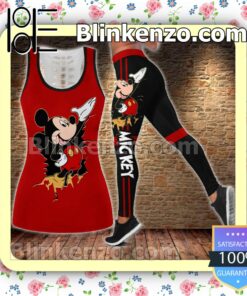 Mickey Mouse Red Women Tank Top Pant Set c