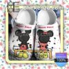 Mickey Mouse Sitting Beside Minnie Mouse Halloween Clogs