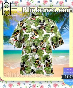 Mickey Mouse Tropical Leaves Men Shirt a