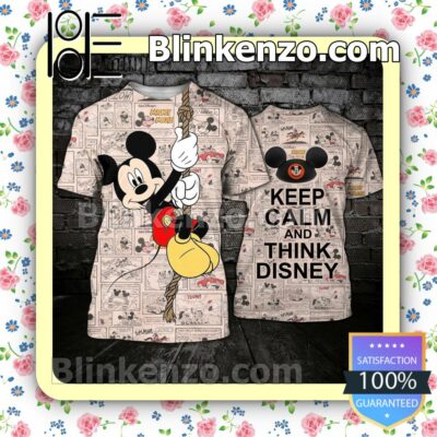 Mickey Swing Keep Calm And Think Disney Women Tank Top Pant Set a