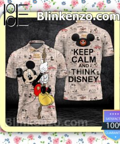 Mickey Swing Keep Calm And Think Disney Women Tank Top Pant Set b