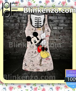 Mickey Swing Keep Calm And Think Disney Women Tank Top Pant Set c