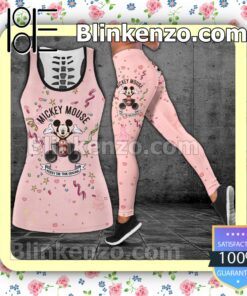 Mickey The True Original Pink Women Tank Top Pant Set