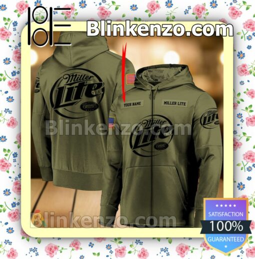 Miller Lite Army Uniforms Hoodie a