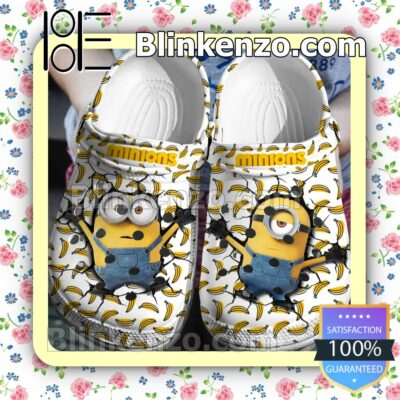 Minions And Banana Broken Surface Halloween Clogs