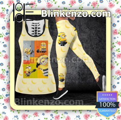 Minions Banana Women Tank Top Pant Set