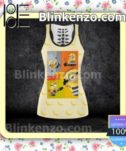 Minions Banana Women Tank Top Pant Set c