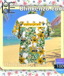 Minions Lily And Hibiscus Flower Men Shirt a
