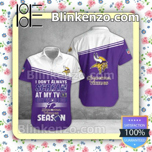 Rating Minnesota Vikings I Don't Always Scream At My TV But When I Do NFL Polo Shirt