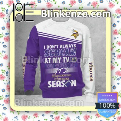 Top Minnesota Vikings I Don't Always Scream At My TV But When I Do NFL Polo Shirt