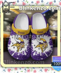 Minnesota Vikings Logo Color Splash Clogs