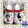 Minnie And Mickey Kiss Red Heart Halloween Clogs