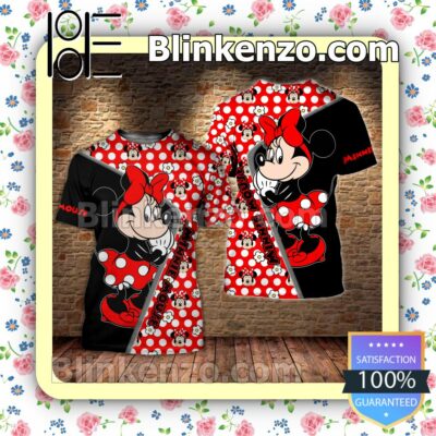 Minnie Mouse Black And Red Women Tank Top Pant Set c