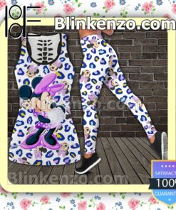 Minnie Mouse Color Leopard Women Tank Top Pant Set