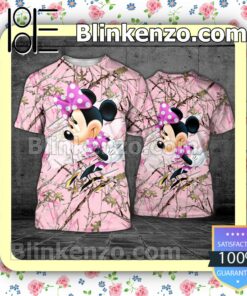 Minnie Mouse Pink Forest Camo Women Tank Top Pant Set a