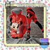 Minnie Mouse Red And Grey Women Tank Top Pant Set