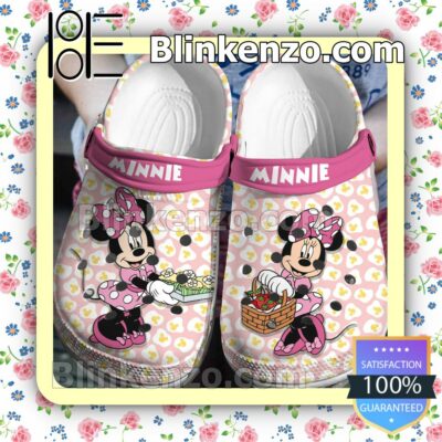 Minnie Mouse With Cake And Fruits Halloween Clogs