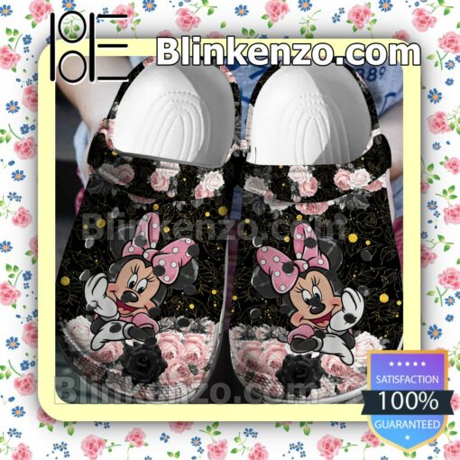Minnie Mouse With Roses Halloween Clogs