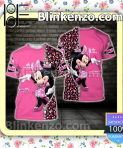 Minnie Mouse Zipper Pattern Pink Women Tank Top Pant Set b