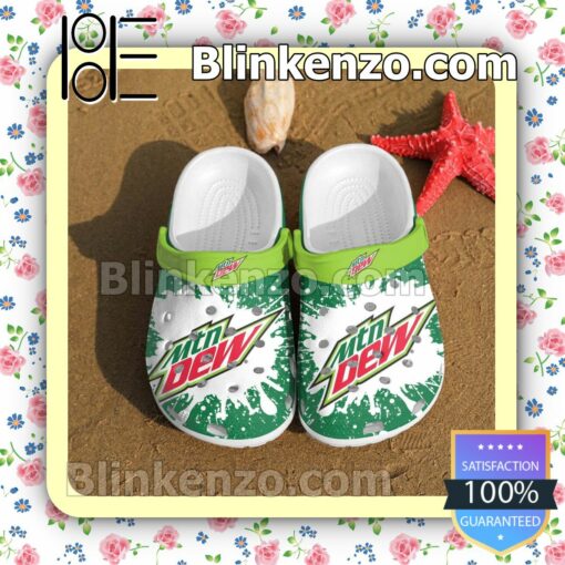 Mountain Dew Logo Green Splash Clogs