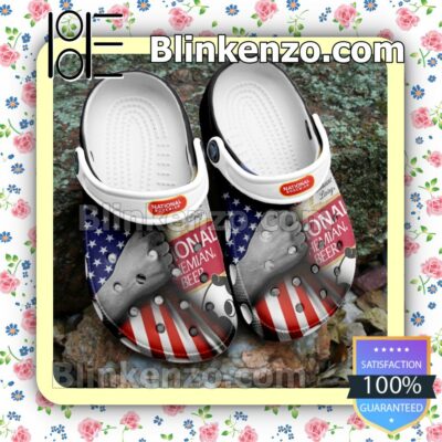 National Bohemian Beer American Flag Clogs