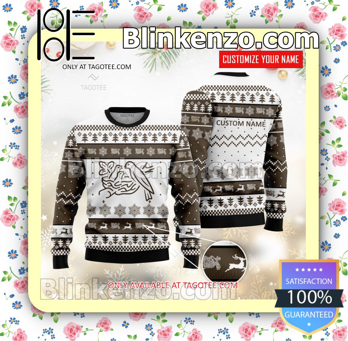 Nestle Brand Print Christmas Sweater