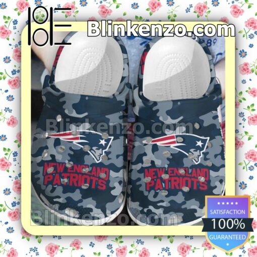 New England Patriots Camouflage Clogs