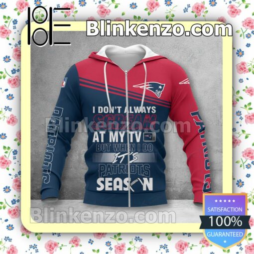 Beautiful New England Patriots I Don't Always Scream At My TV But When I Do NFL Polo Shirt