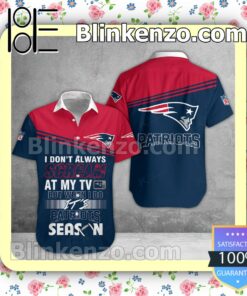 US Shop New England Patriots I Don't Always Scream At My TV But When I Do NFL Polo Shirt