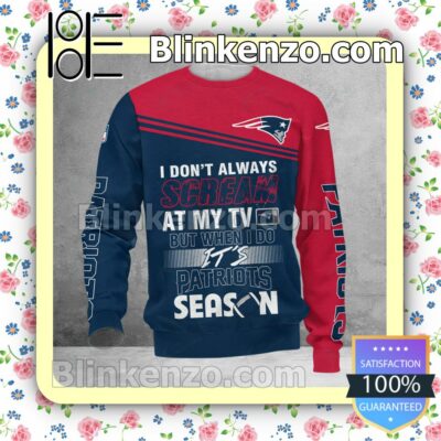 Luxury New England Patriots I Don't Always Scream At My TV But When I Do NFL Polo Shirt