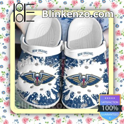 New Orleans Pelicans Logo Color Splash Clogs